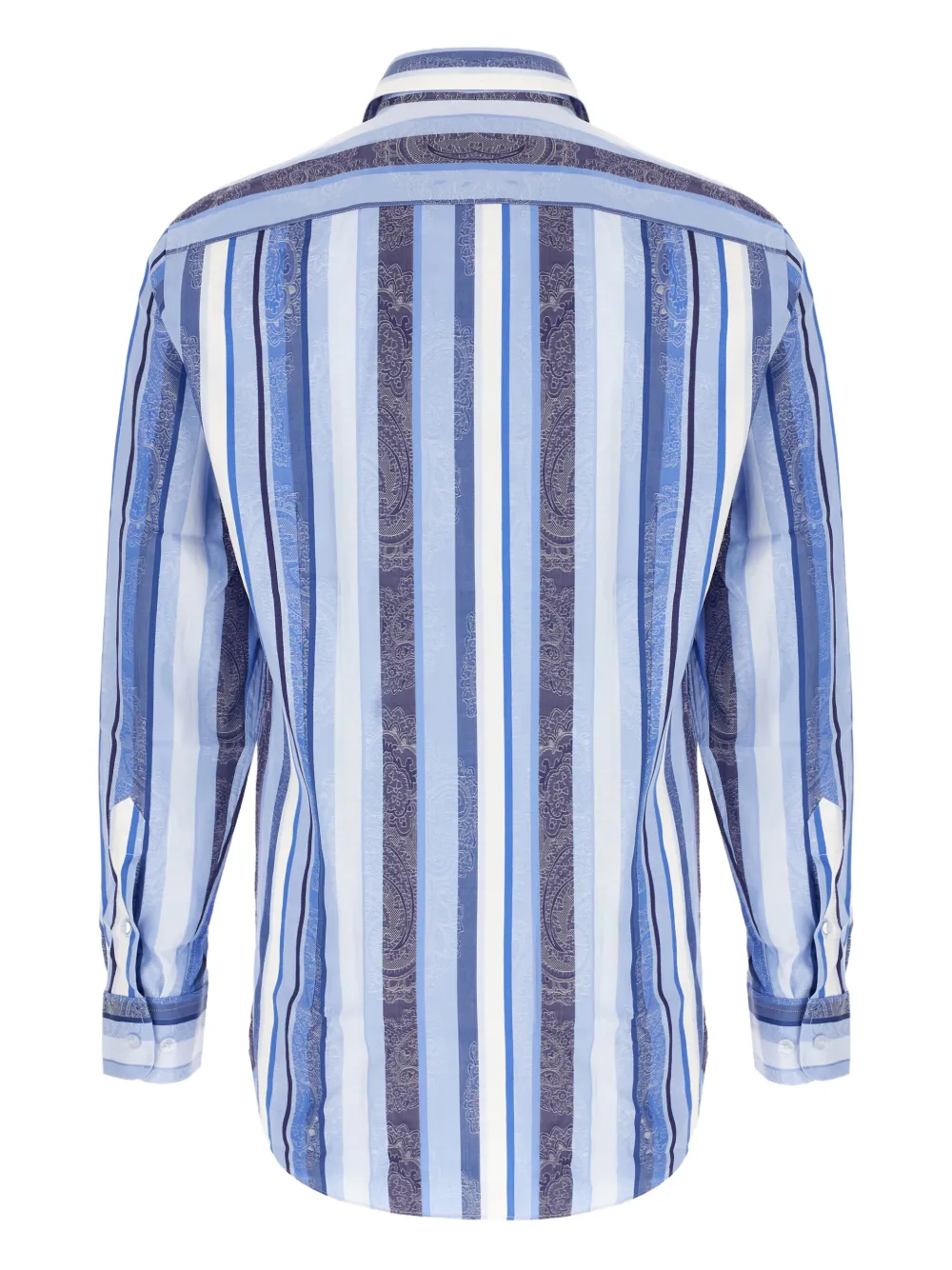 ETRO Gestreept overhemd met paisley-patroon - Blauw