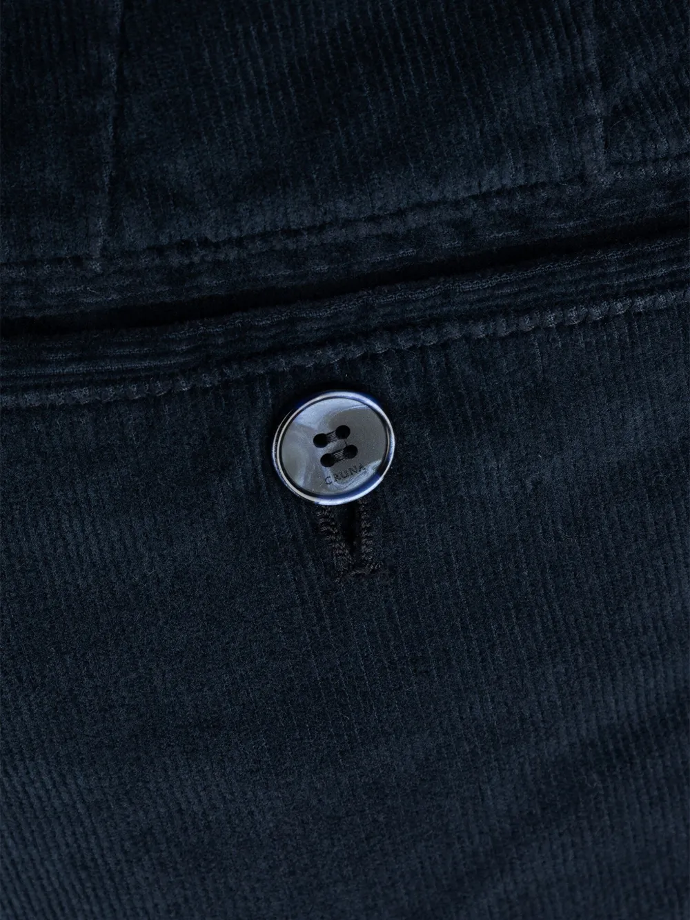 Cruna Ribfluwelen broek Blauw