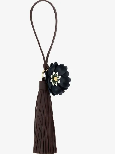 Miu Miu porte-clés en cuir à fleurs