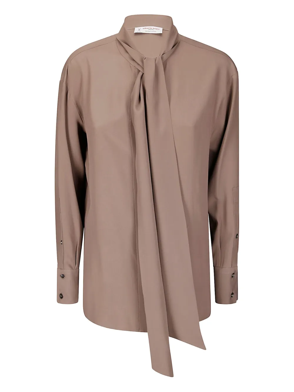 Alberto Biani tie-neck shirt Beige