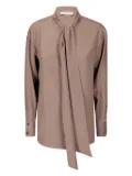 Alberto Biani tie-neck shirt - Neutrals