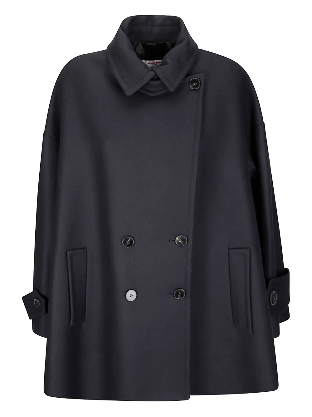 Alberto Biani double-breasted coat Zwart