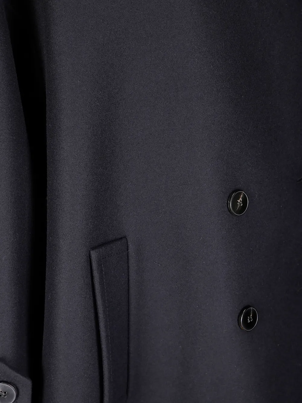 Alberto Biani double-breasted coat Zwart