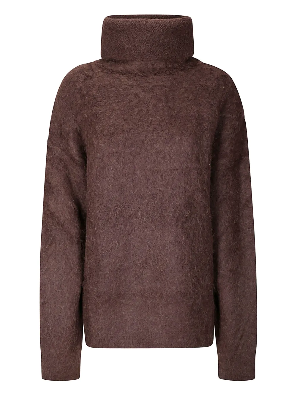 high-neck mohair jumper