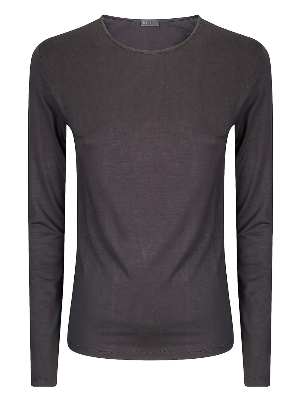 HIRA long-sleeve round-neck T-shirt | Black | Image 1