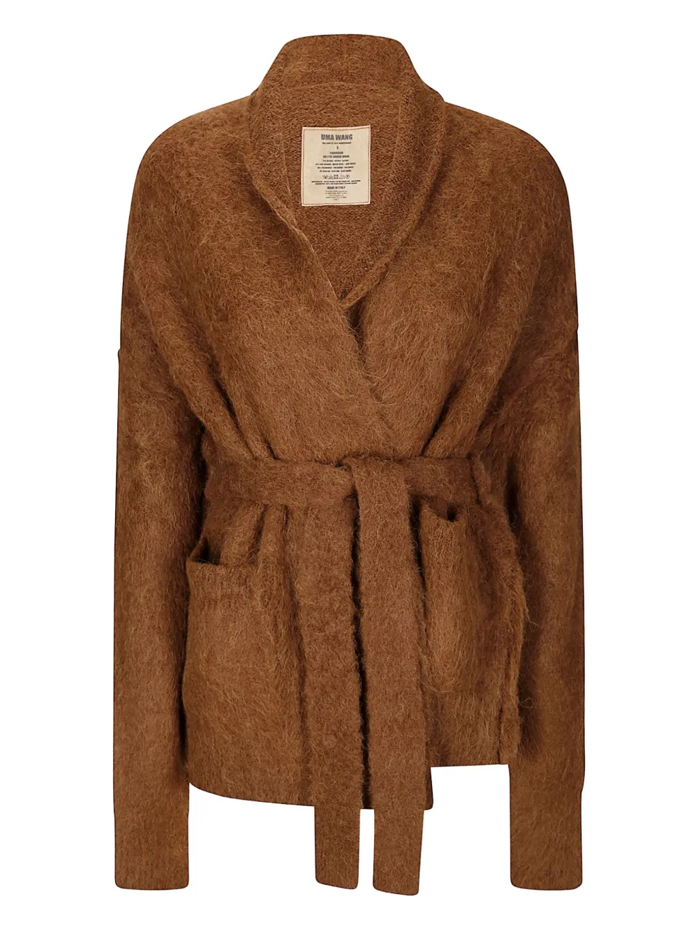 belted mohair cardigan