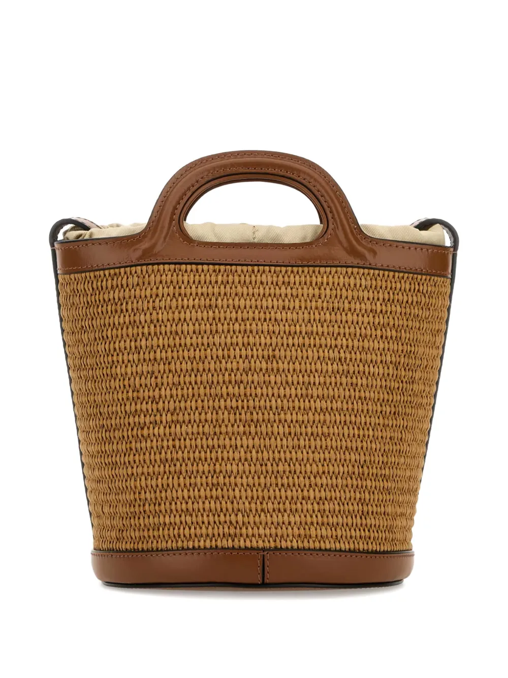 Marni Kleine Tropicalia bucket-tas met geborduurde bloemen Bruin