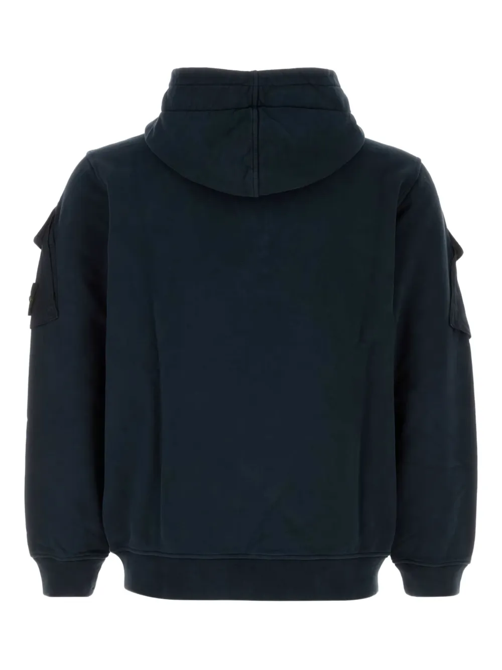Stone Island zip-up cotton hoodie Blauw