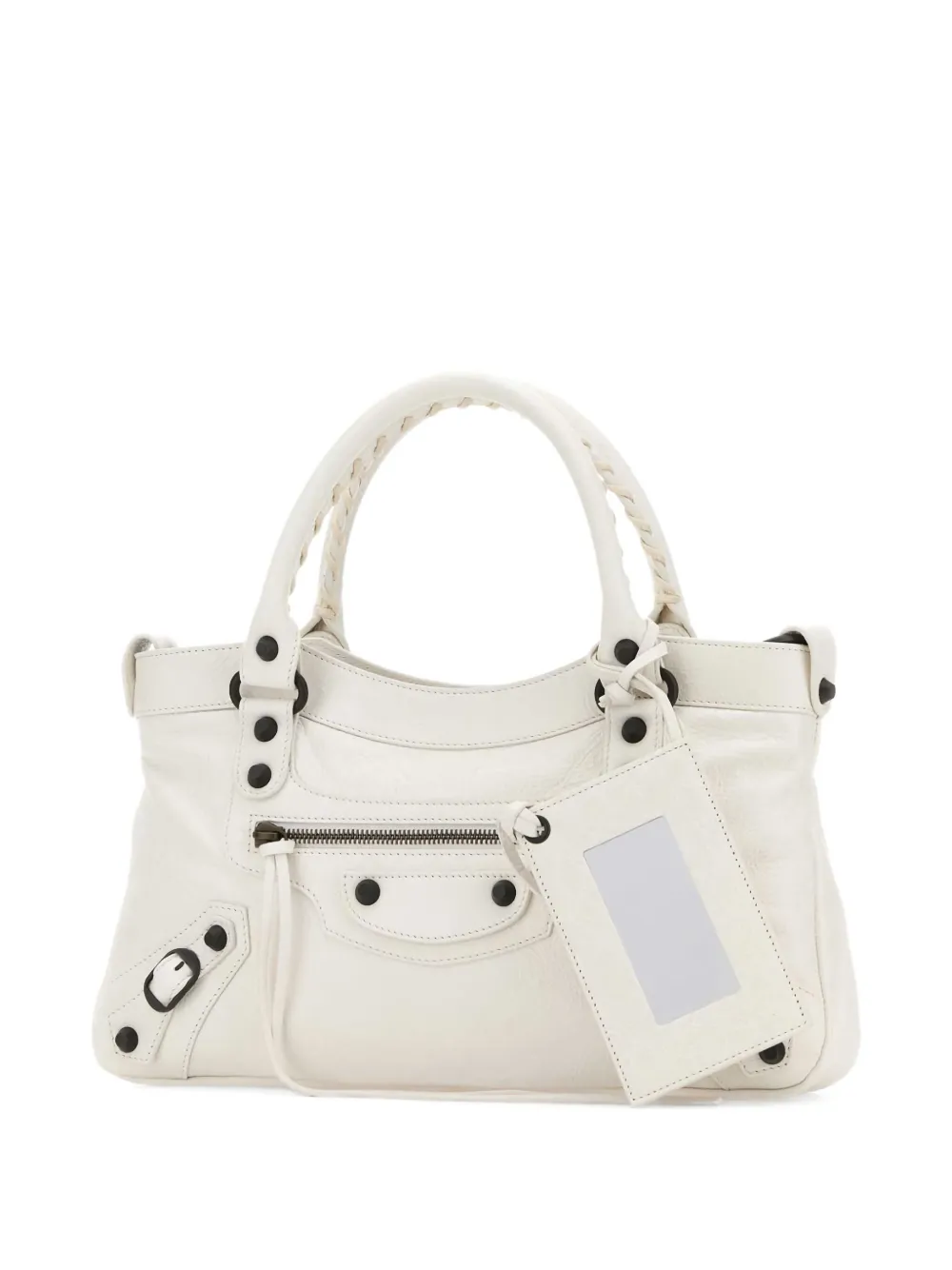 Balenciaga Le City First shopper met gevlochten handgreep Wit