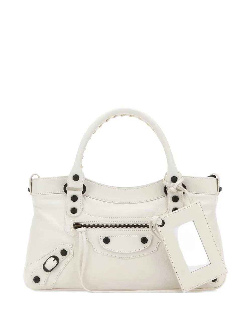 Balenciaga Le City First shopper met gevlochten handgreep Wit