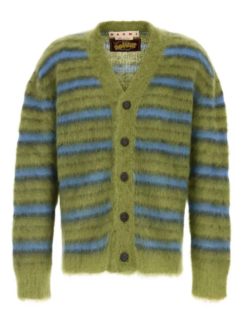 Marni striped mohair cardigan