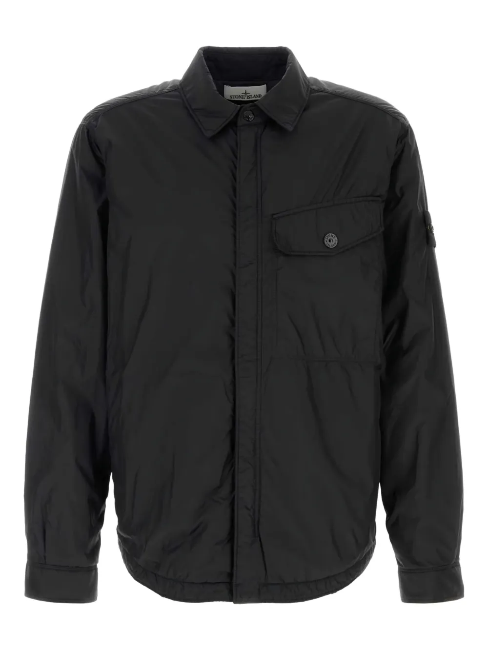 Stone Island padded shirt jacket Zwart