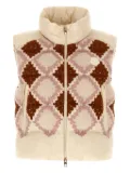 Moncler Armathia quilted diamond-pattern vest - Neutrals
