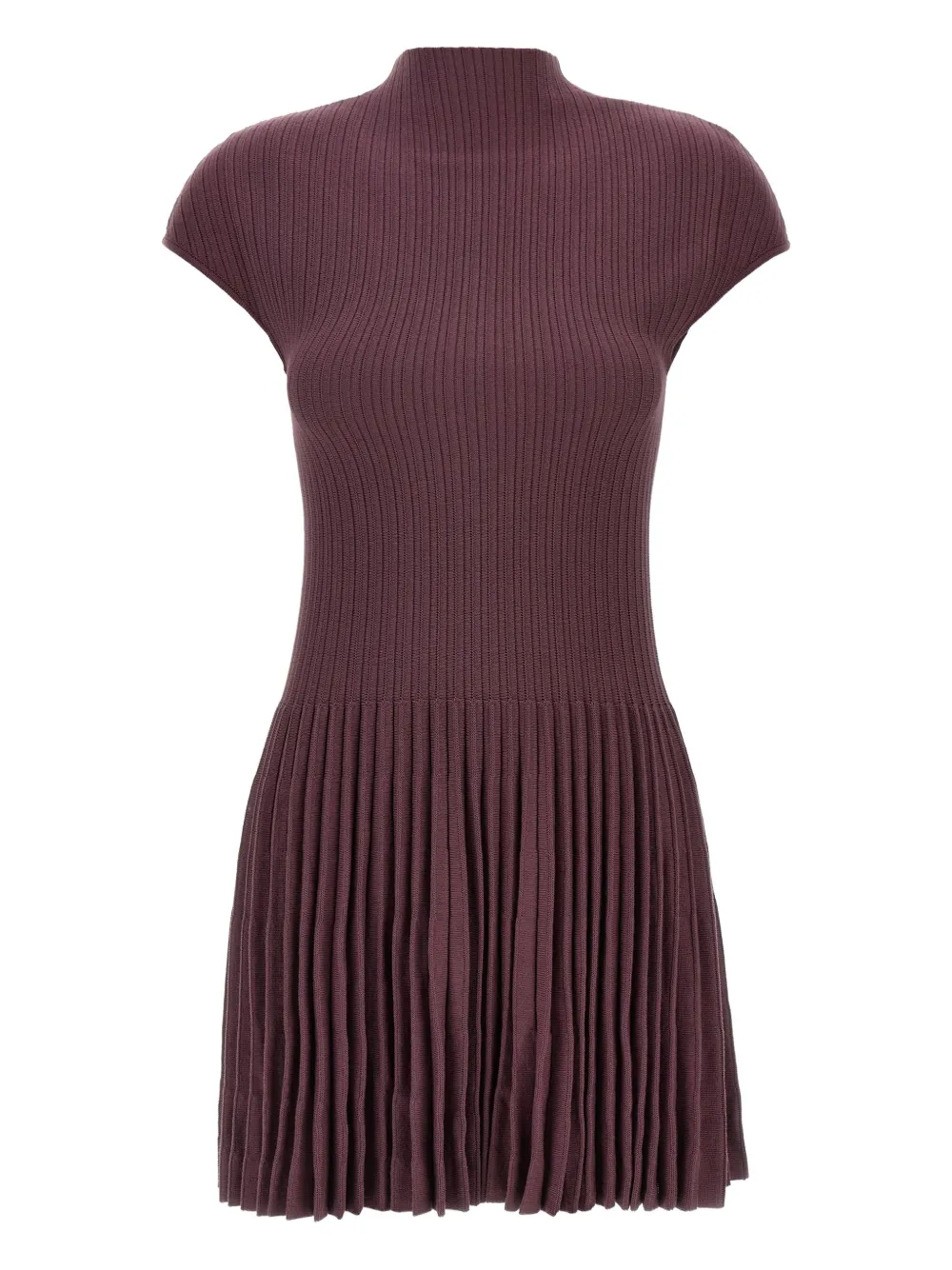Magda Butrym ribbed pleated mini dress Rood
