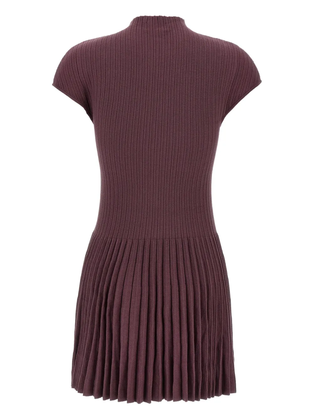 Magda Butrym ribbed pleated mini dress Rood