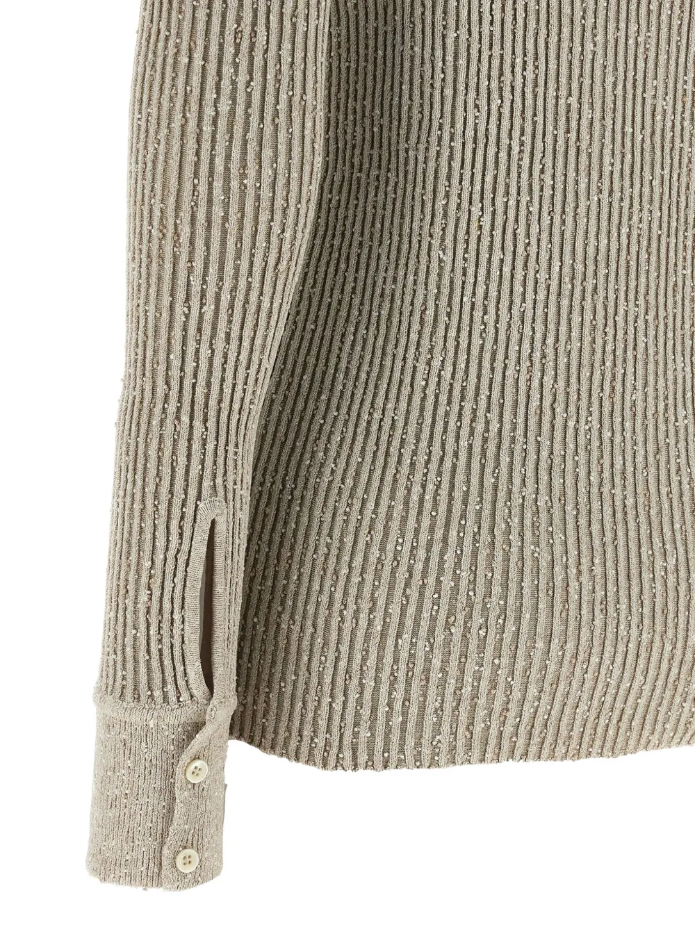 Magda Butrym Marled ribgebreid vest Grijs
