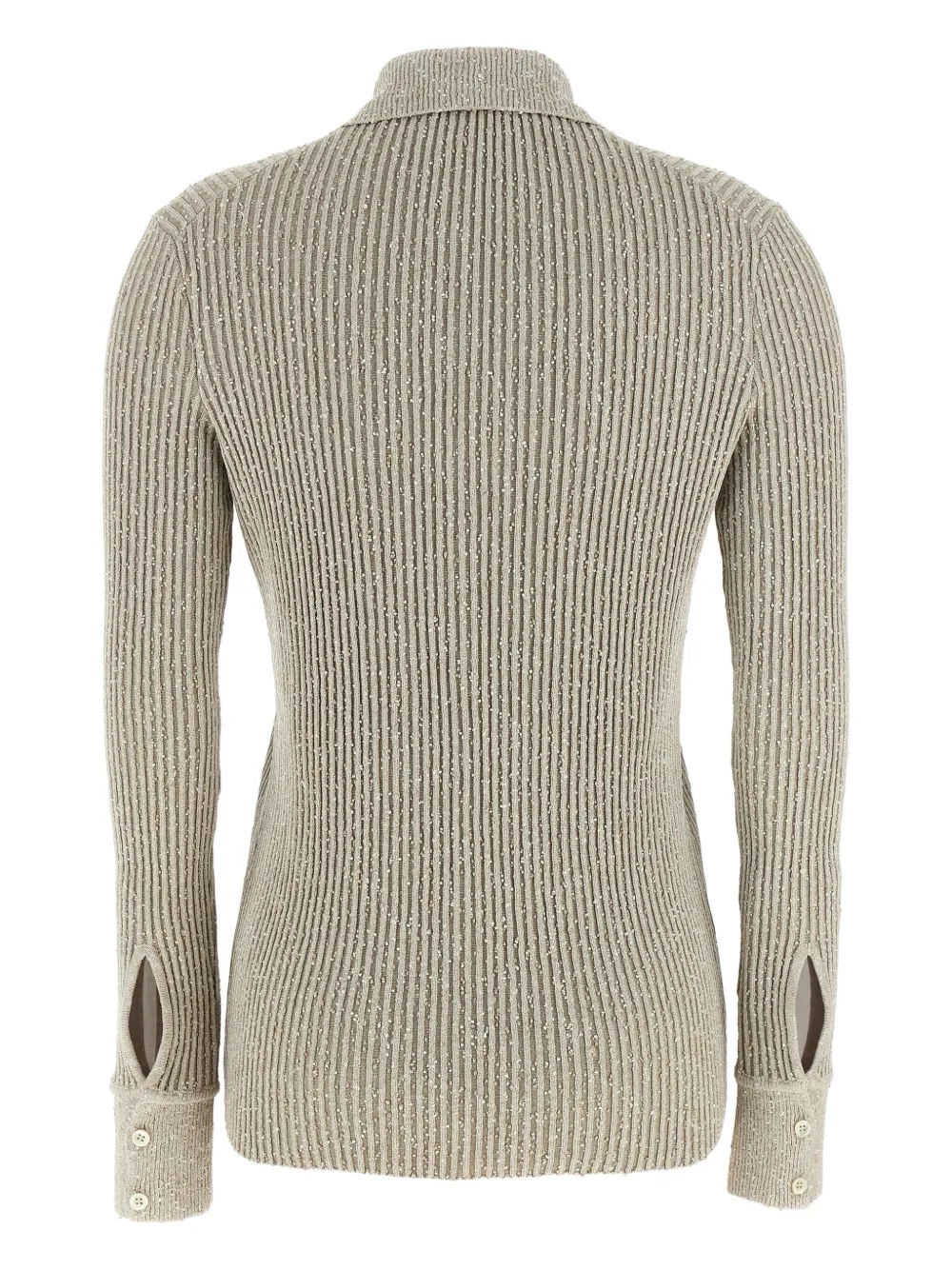 Magda Butrym Marled ribgebreid vest Grijs