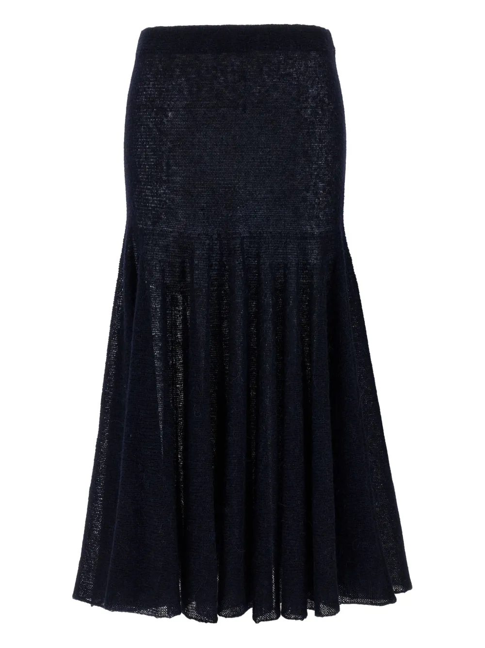 Magda Butrym elastic-waistband flared midi skirt Blauw