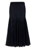 Magda Butrym elastic-waistband flared midi skirt - Blue
