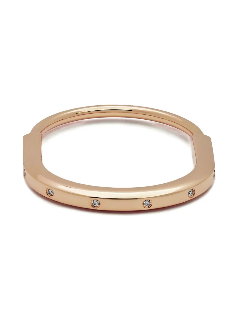 Tiffany & Co. 18K rose gold  Lock diamond bangle bracelet | Gold | Image 1