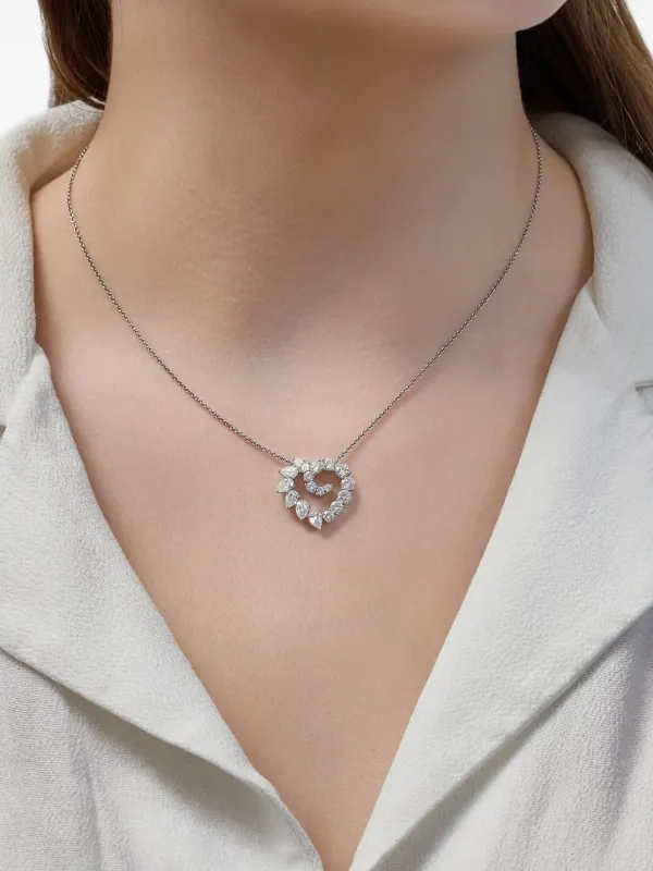 Harry Winston Garland ダイヤモンド ネックレス プラチナ | シルバー