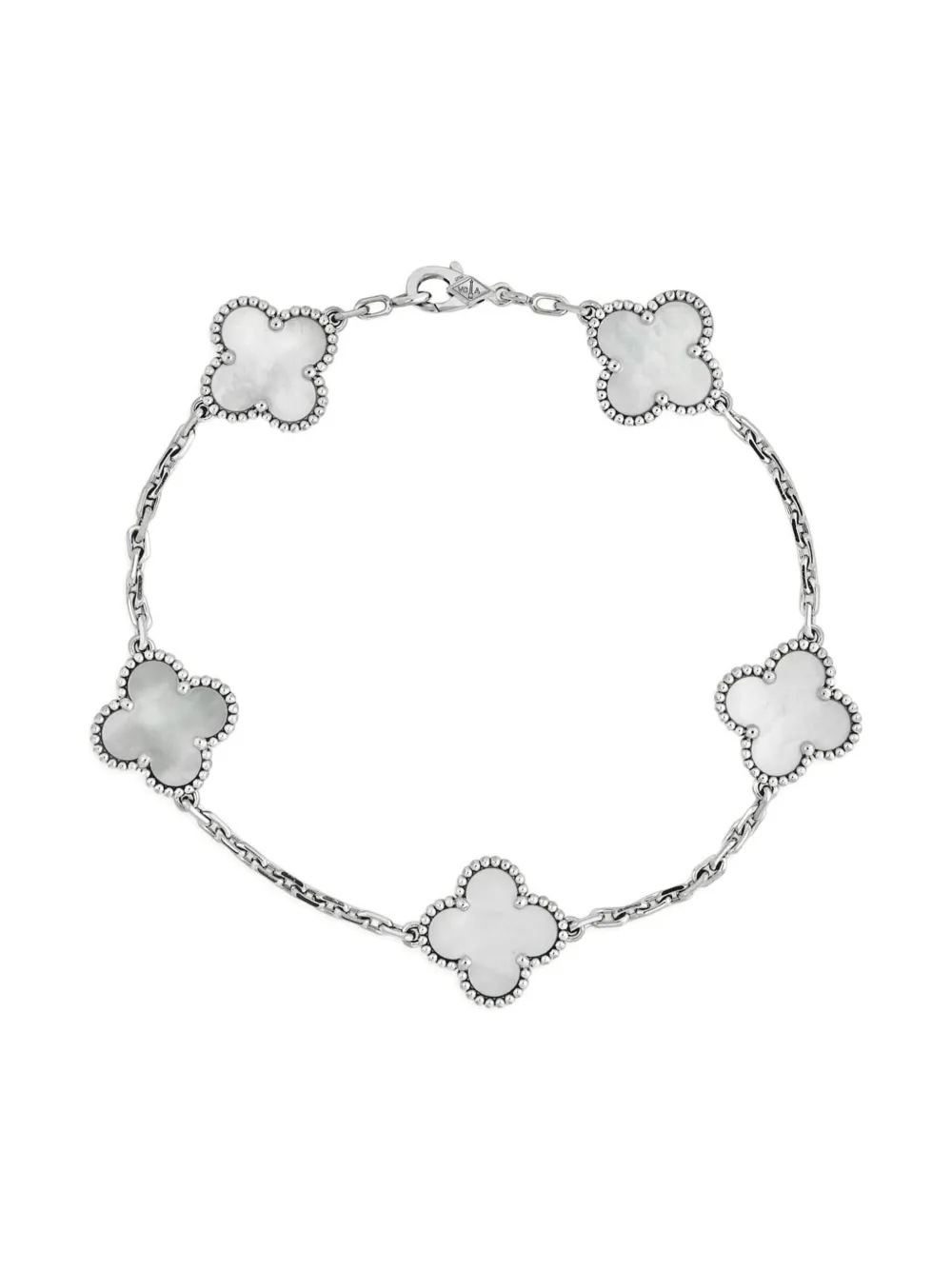 Van Cleef & Arpels Vintage 18K white gold Alhambra mother of pearl Van Cleef & Arpels Vintage 18K white gold Alhambra mother of pearl