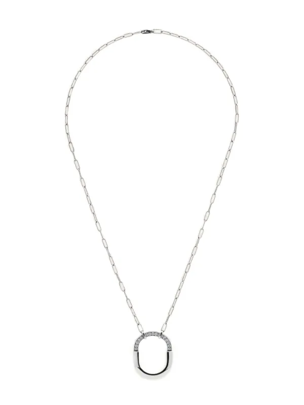 専用】TIFFANY ダイヤモンド　ホワイトゴールド ネックレス Tiffany & Co. Lock ダイヤモンド ネックレス M 18Kホワイトゴールド
