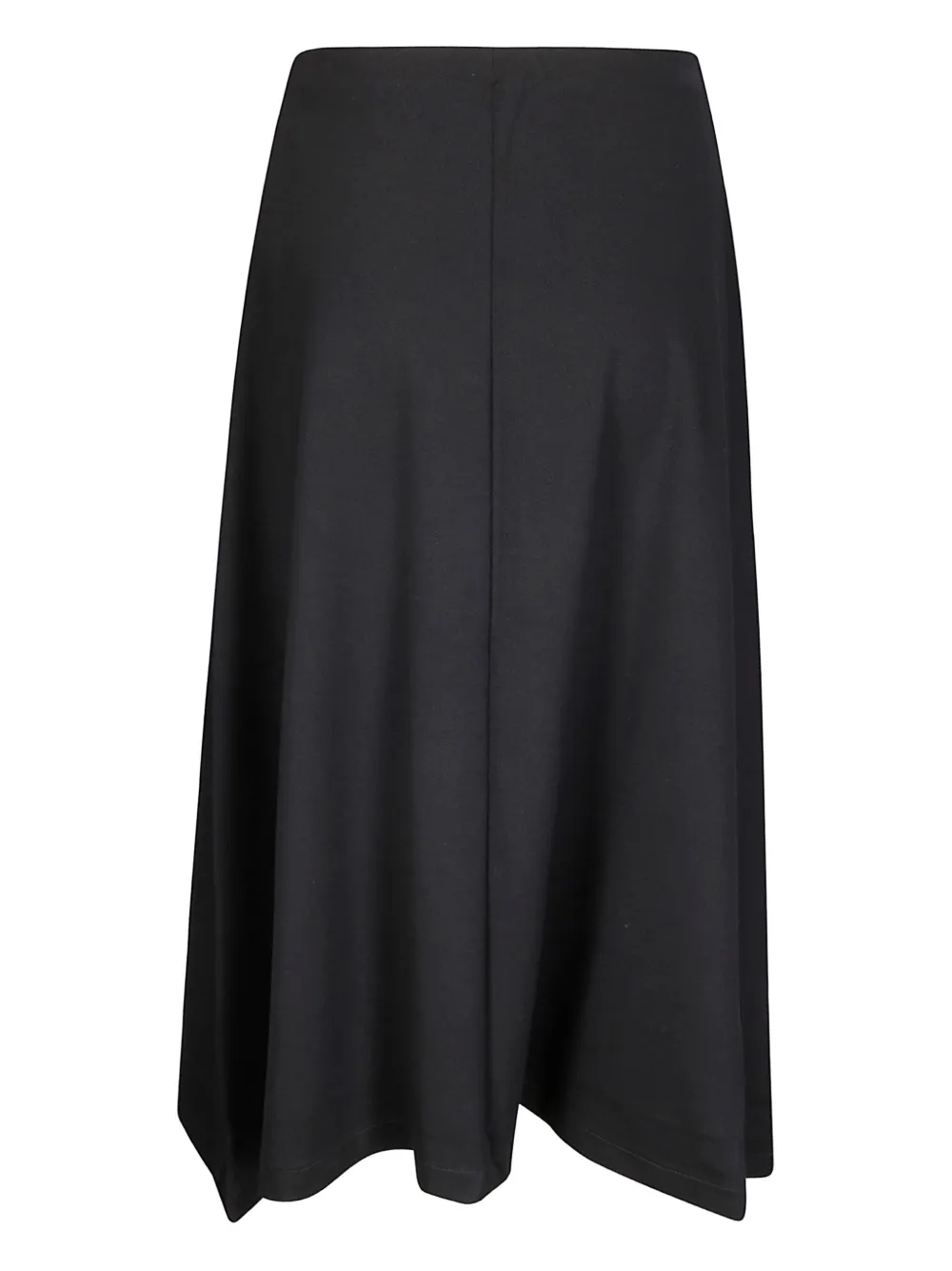 HIRA asymmetrical-hem midi skirt - Zwart