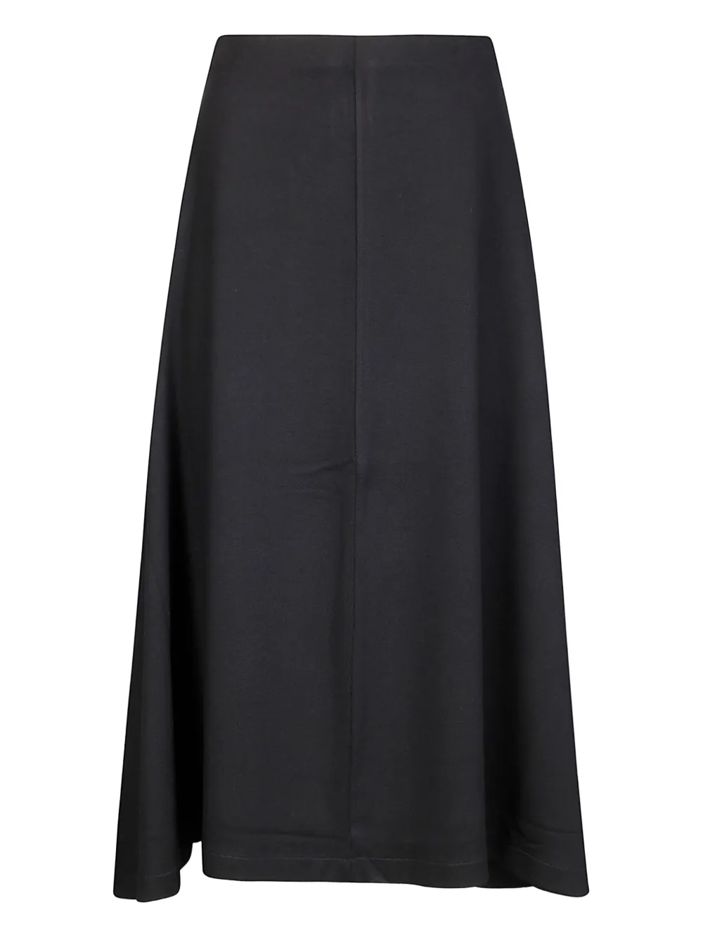 HIRA asymmetrical-hem midi skirt | Black | Image 1