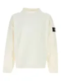Stone Island 6100001 elbow-patch cotton sweatshirt - White
