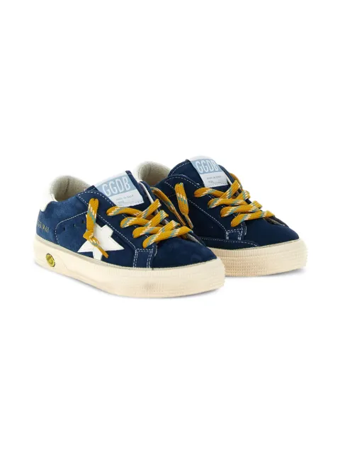 Golden Goose Kids May star-detail suede sneakers