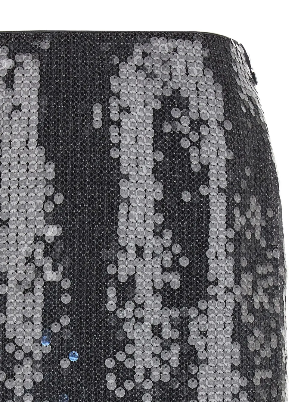 Rotate Birger Christensen Sequin Midi Straight Skirt In Black