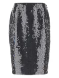 ROTATE BIRGER CHRISTENSEN sequin midi straight skirt - Black