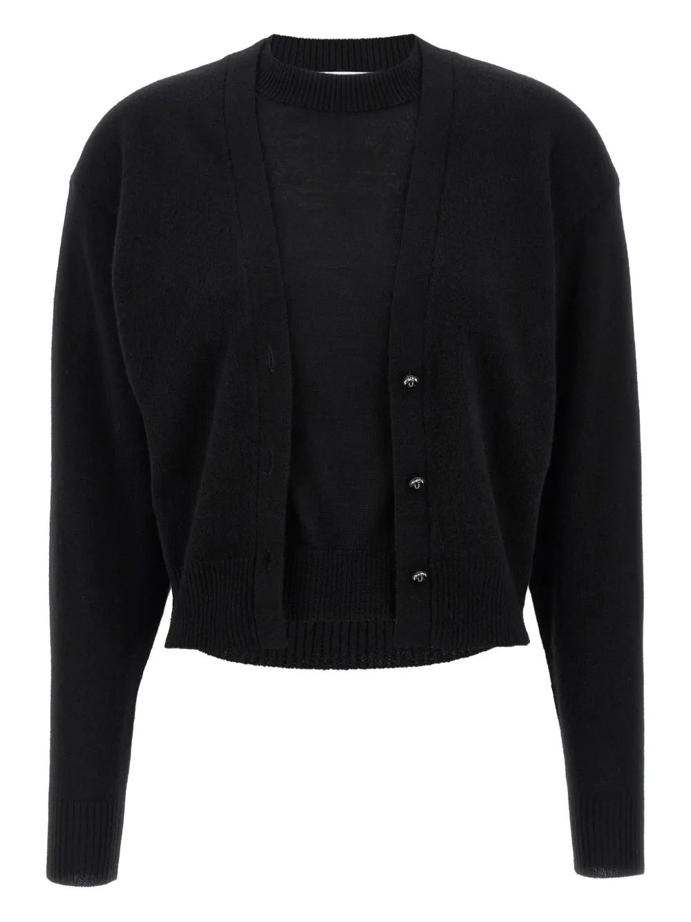 Rabanne crew-neck sweater Zwart