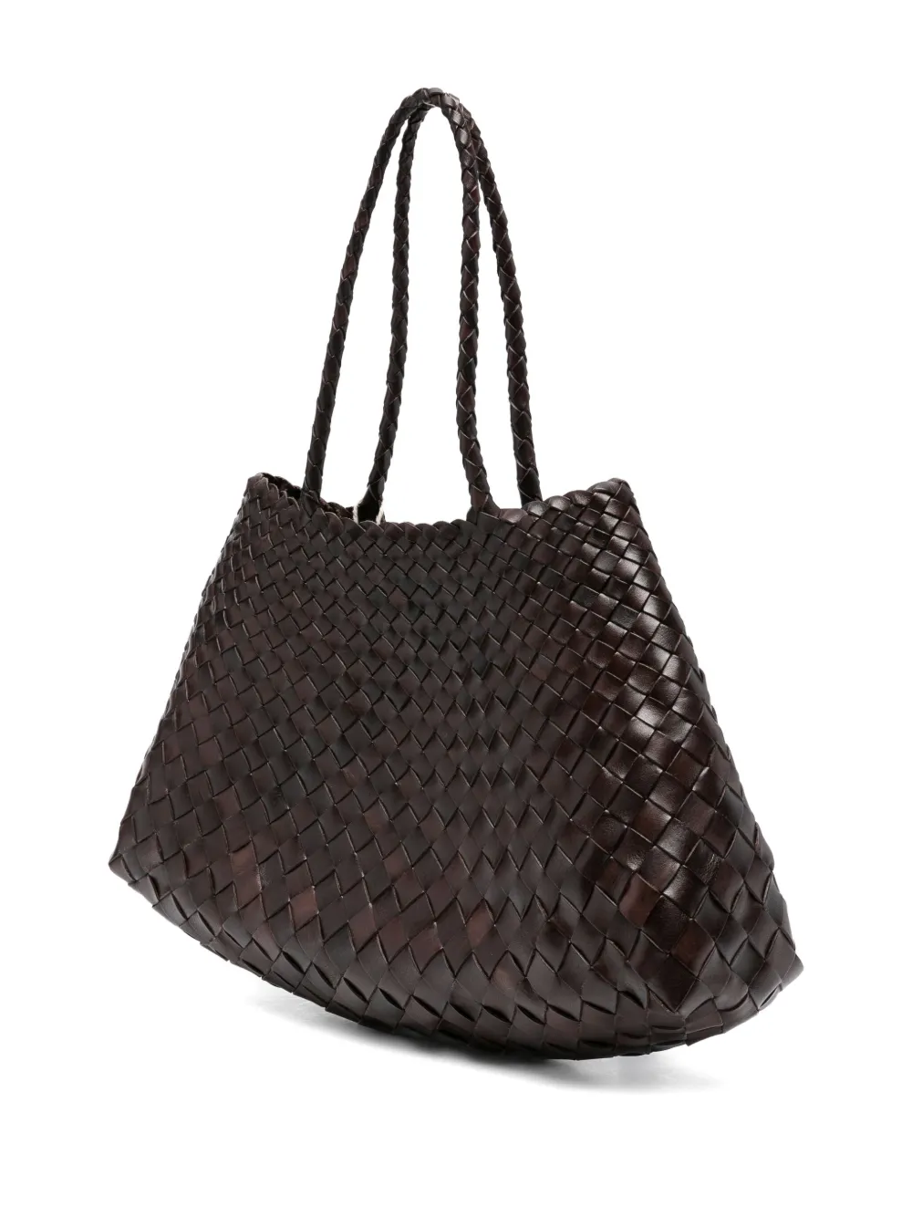 DRAGON DIFFUSION leather open-toe tote bag Bruin