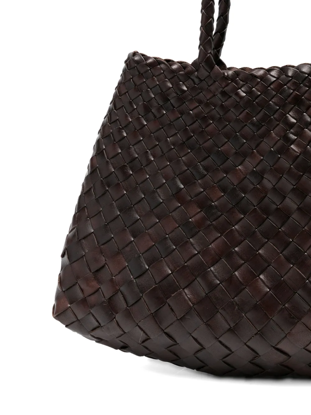 DRAGON DIFFUSION leather open-toe tote bag Bruin