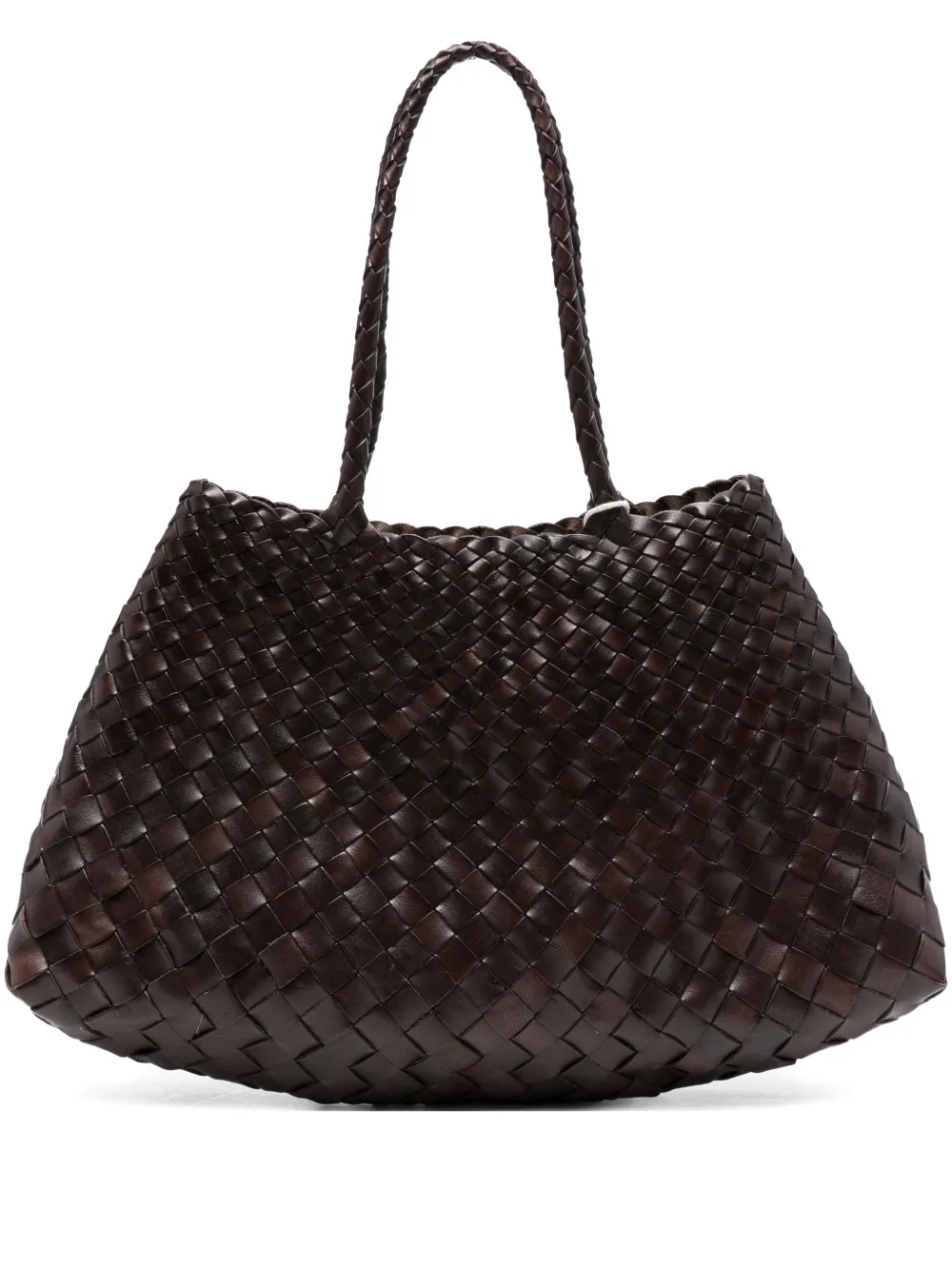 Dragon Diffusion Leather Open-toe Tote Bag In Brown