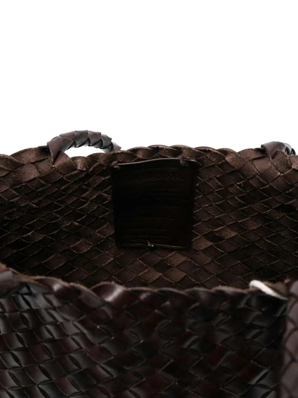 DRAGON DIFFUSION leather open-toe tote bag Bruin