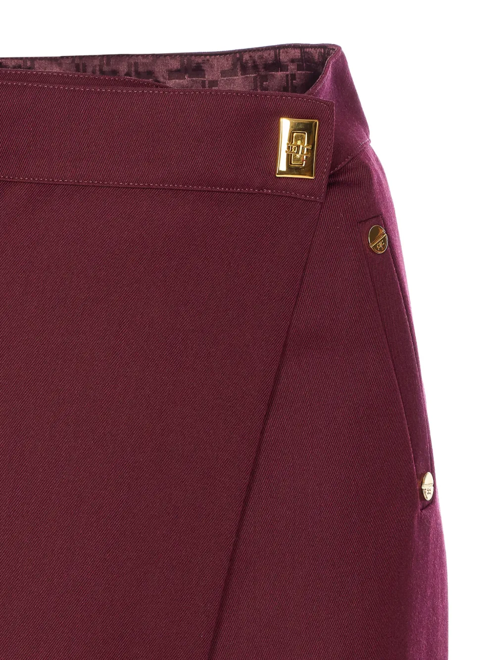 Elisabetta Franchi A-lijn rok met split Rood