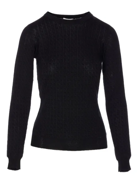 Elisabetta Franchi logo-pattern crew-neck sweater