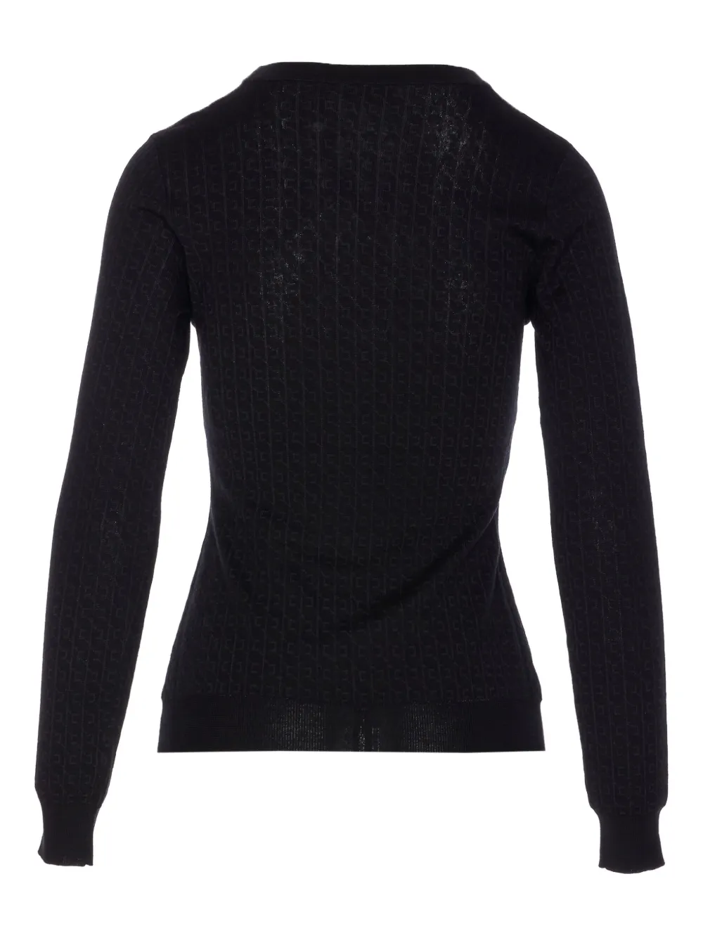 Elisabetta Franchi Trui met ronde hals en logopatroon Zwart
