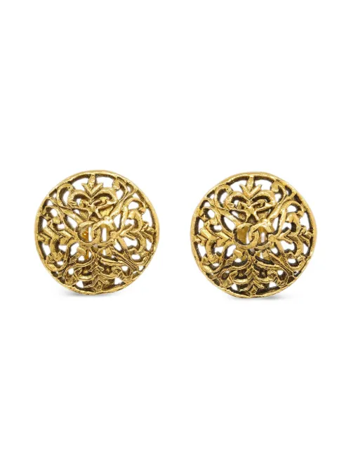 Boucles d'oreilles à logo CC (1999) - CHANEL Pre-Owned - Modalova