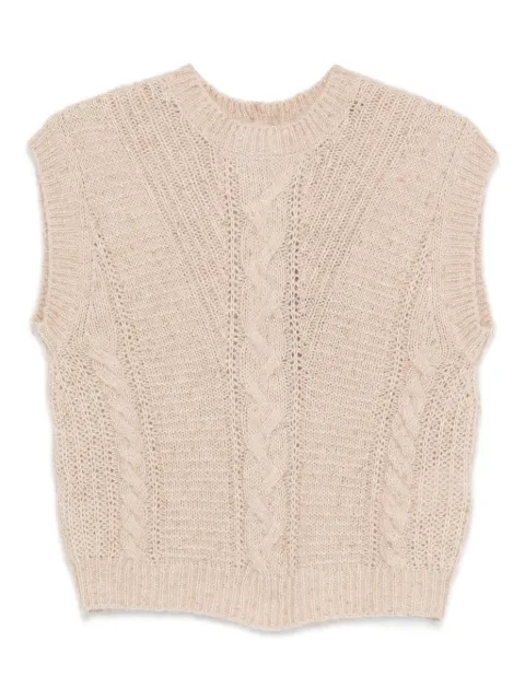 Max Mara chaleco en tejido de ochos