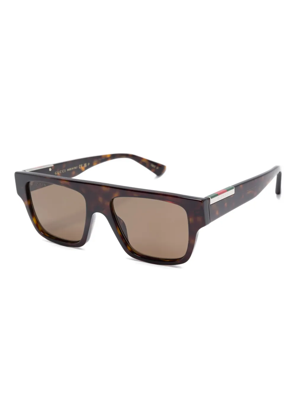 Gucci Eyewear Zonnebril met schilpadschild design - Bruin