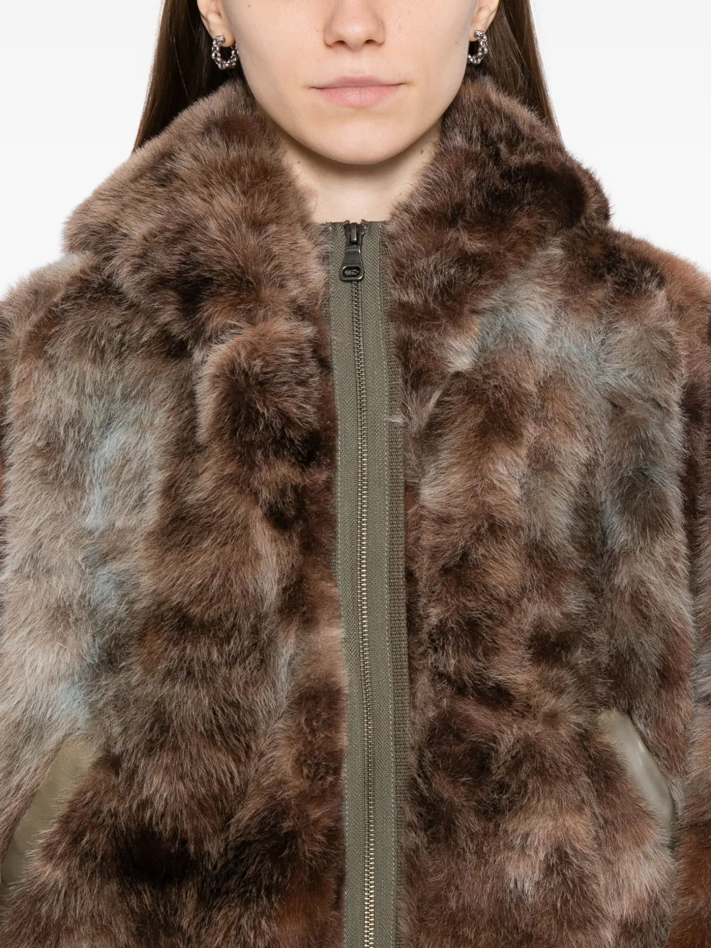 Andersson Bell Vanessa Faux-fur Jacket In Brown