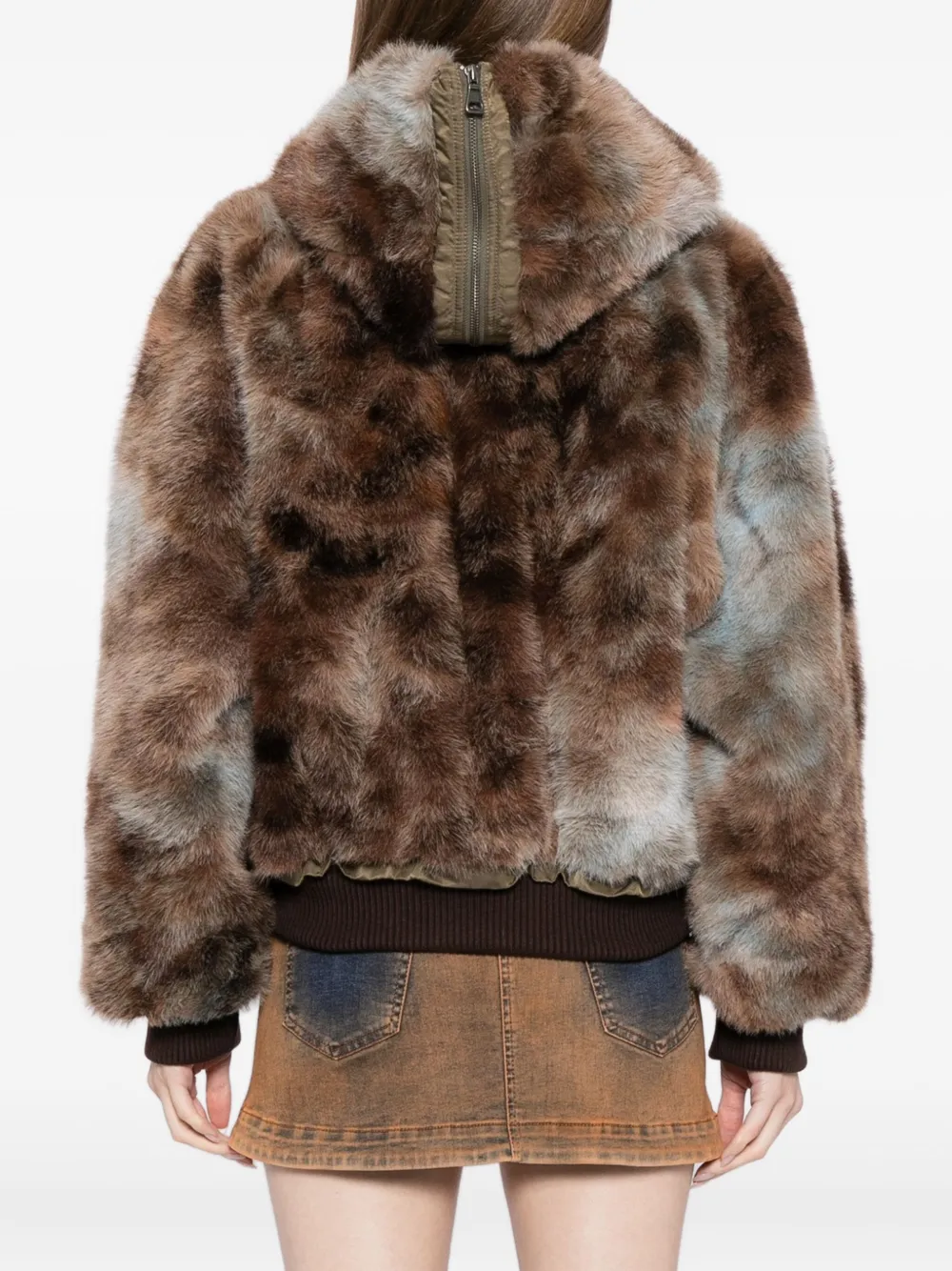 Andersson Bell Vanessa Faux-fur Jacket In Brown