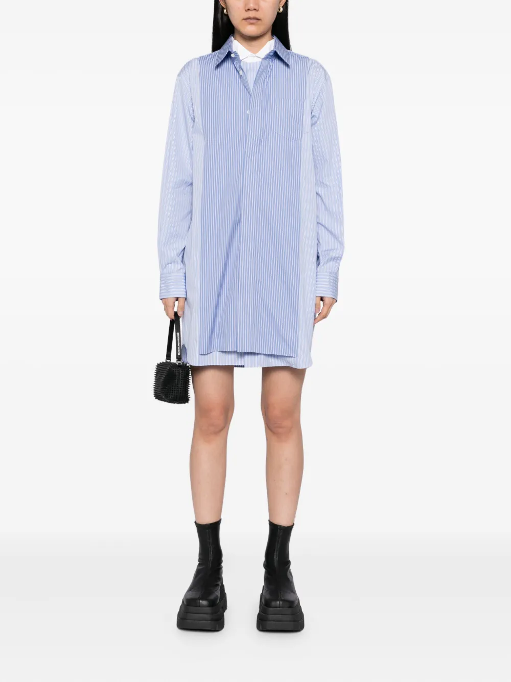 Sacai striped shirt - Blauw