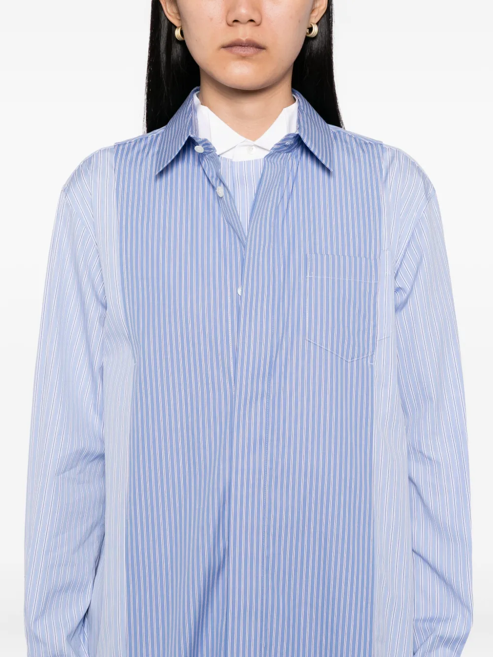 sacai Gestreept blouse Blauw
