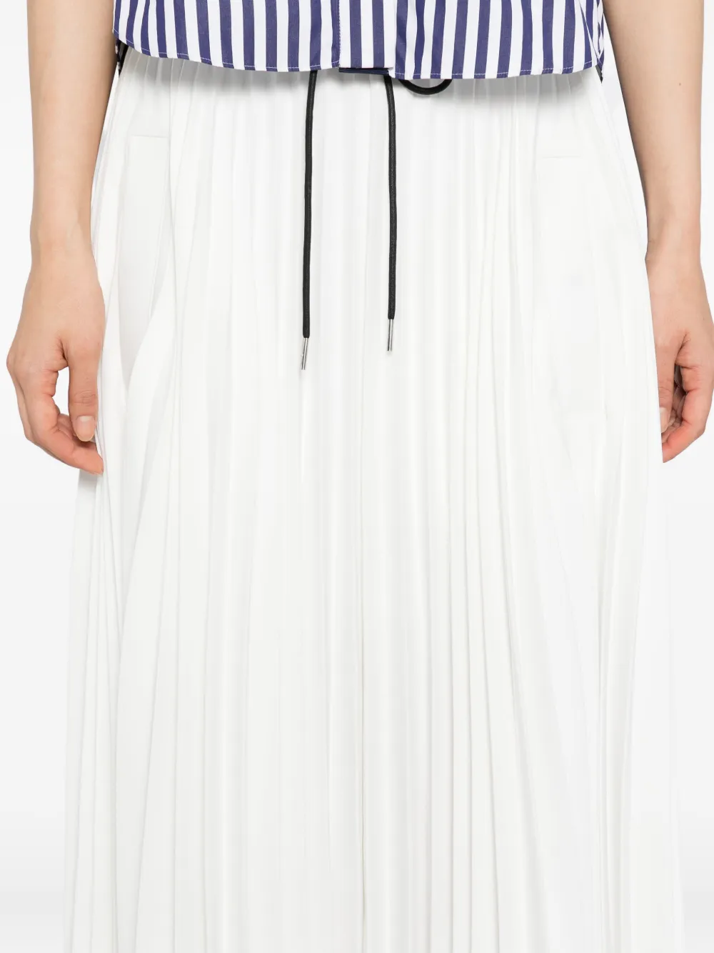 sacai Matelasse plooirok Wit
