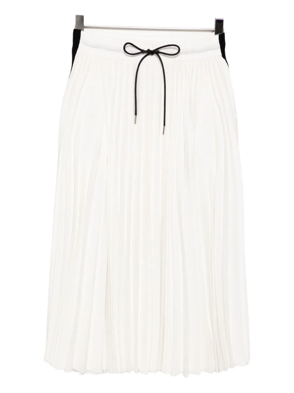 Sacai Matelasse Pleated Skirt In Neutral